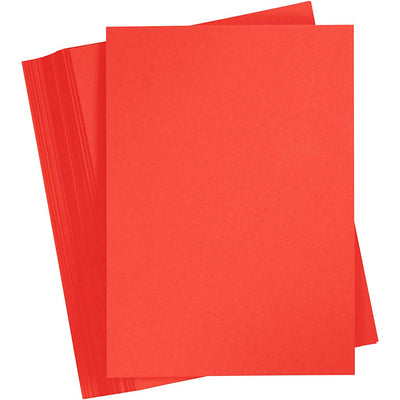 Creativ company cartoncino colorato, a4, foglio 210x297 mm, 180 gr, rosso, 100 fogli 1 scatola