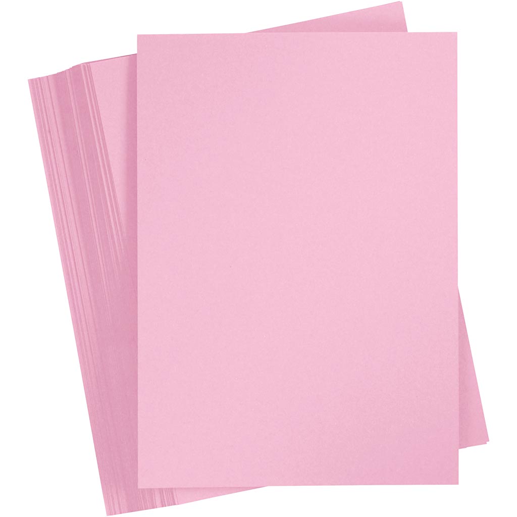 Creativ company cartulina de colores, a4, hoja 210x297 mm, 180 gr, rosa claro, 100 hojas 1 caja