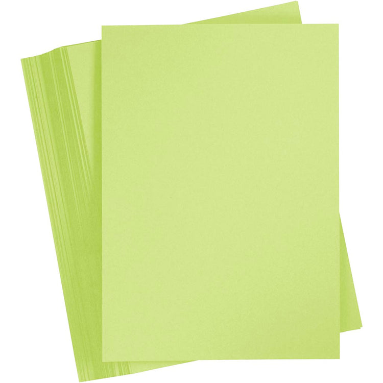 Gekleurd karton, a4, vel 210x297 mm, 180 gr, lichtgroen, 100 vel 1 doos