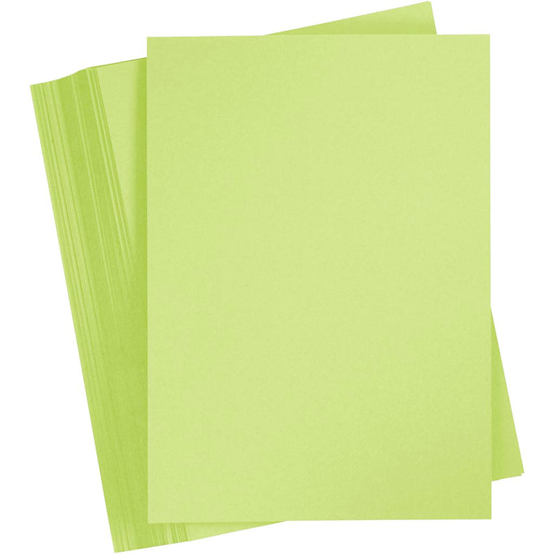 Cartoncino colorato Creativ company, a4, foglio 210x297 mm, 180 gr, verde chiaro, 100 fogli 1 scatola