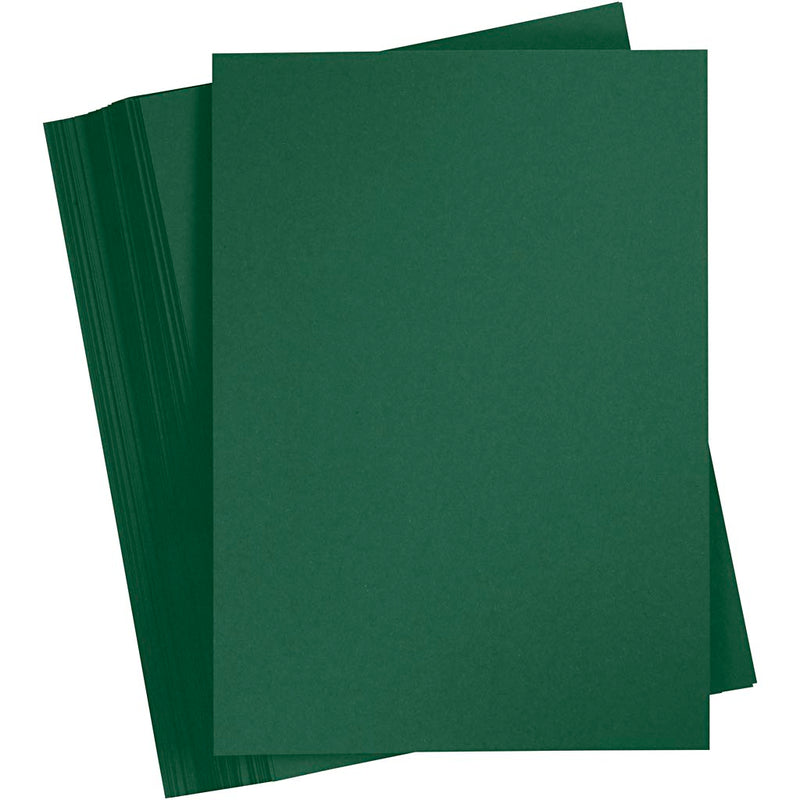 Cartoncino colorato Creativ company, a4, foglio 210x297 mm, 180 gr, verde scuro, 100 fogli 1 scatola