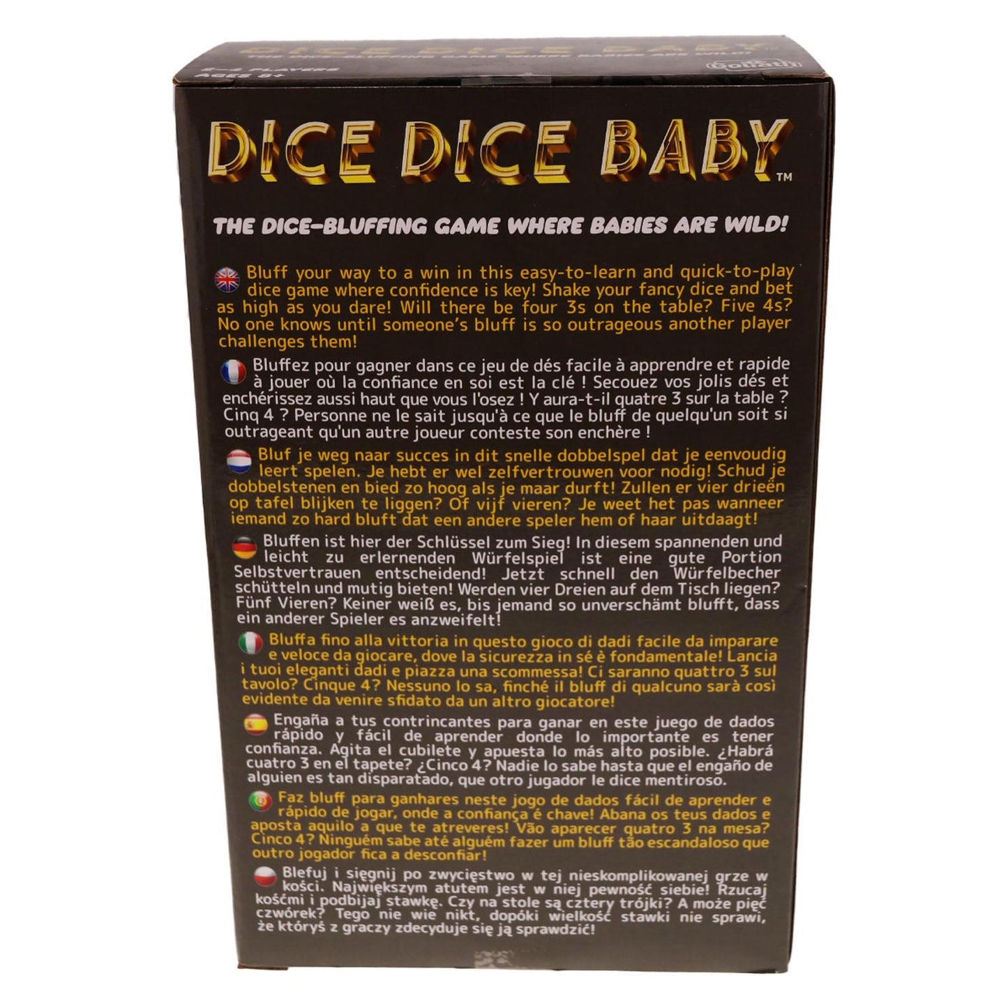 Goliath games dice dice baby dobbelspel (nederlands, 2 - 4 spelers, vanaf 8 jaar)