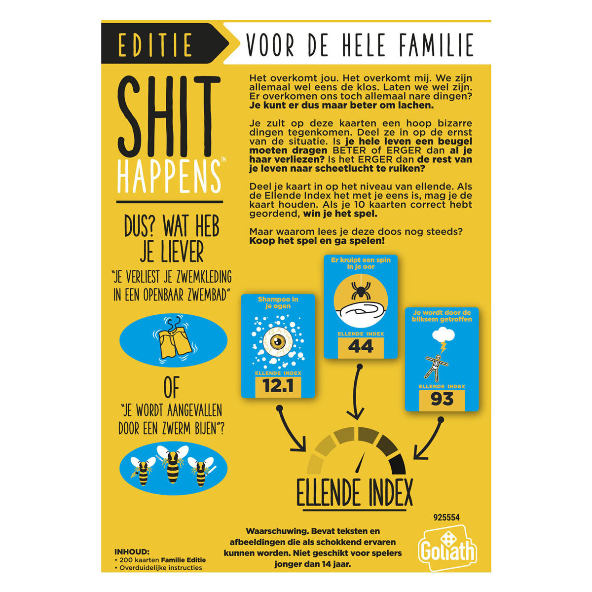 Succede la merda di Golia: edizione per famiglie 14+ - gioco di carte olandese - gioco di società
