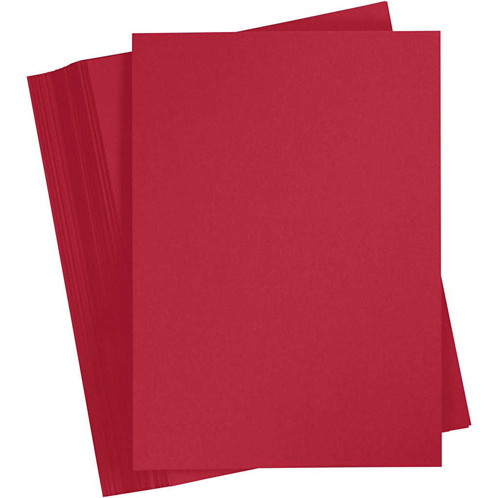 Creativ company cartulina de colores, a6, hoja 105x148 mm, 180 gr, rojo Navidad, 100 hojas 1 caja