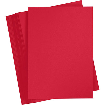 Creativ company cartulina de colores, a6, hoja 105x148 mm, 180 gr, rojo Navidad, 100 hojas 1 caja