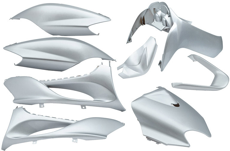 Edge plaatset 9-delig voor yamaha jog r mbk machg - metallic zilver