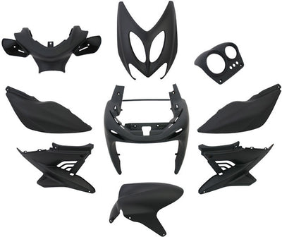 Edge plaatset 9-delig voor yamaha aerox tot bouwjaar 2014 - mat zwart
