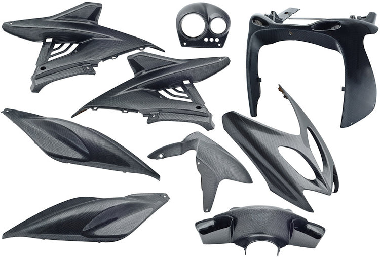 Edge plaatset 9-delig voor yamaha aerox tot bouwjaar 2014 - carbon look