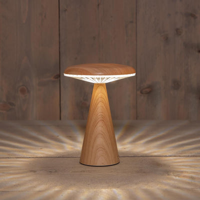 Lampada da tavolo collezione Anna bambù ricaricabile tramite USB 20x12cm