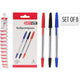 Set di 8 penne a sfera No Brand, rosse, nere, blu | 12 pezzi