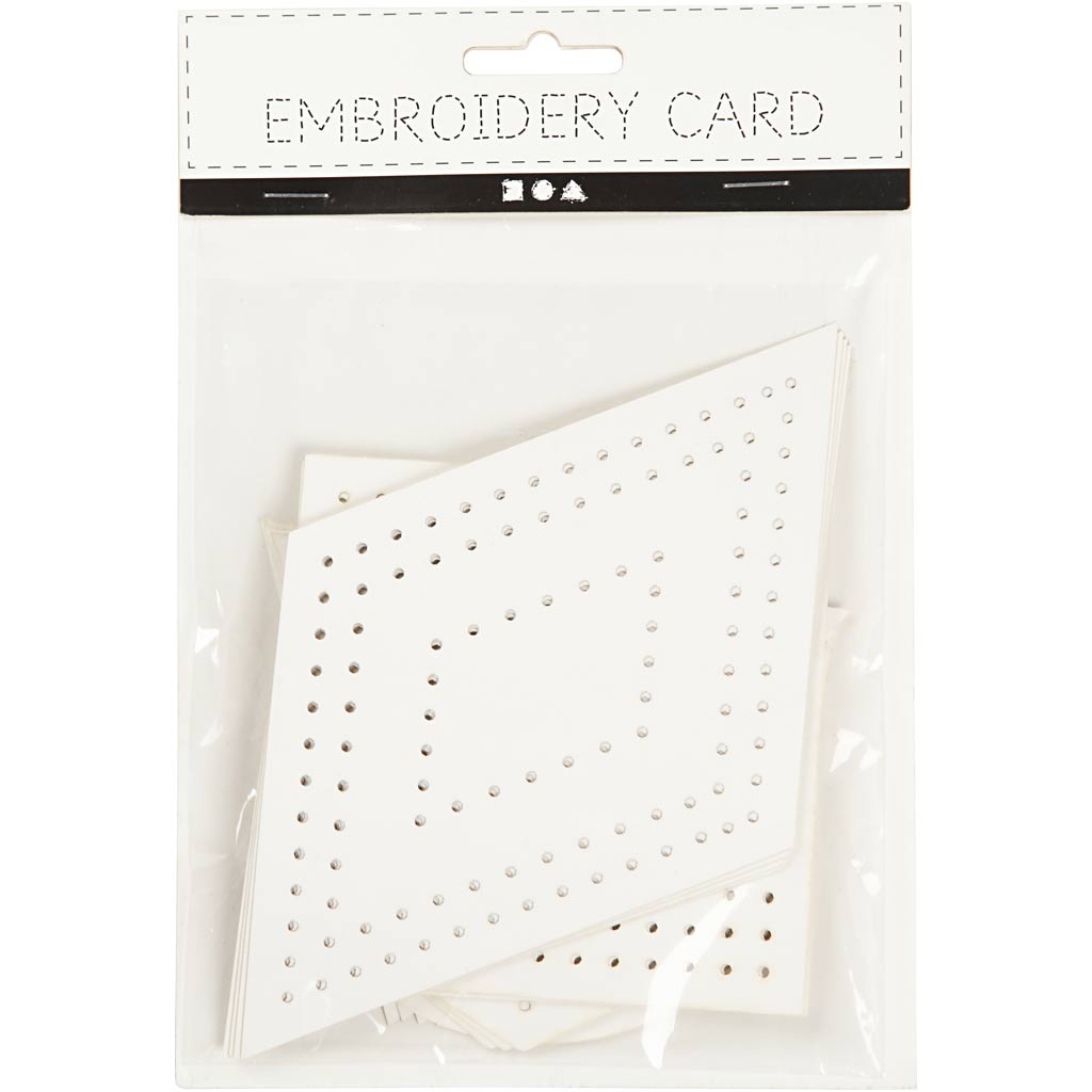 Creative Company Cross Stitches Cardboard White Geometric, 20st.