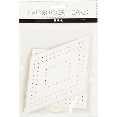 Creative Company Cross Stitches Cardboard White Geometric, 20st.