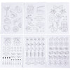 Fogli da ricamo idrosolubili, disegni decorativi, società Creativ, a5, foglio 148,5x210 mm, 6 fogli 1 scatola