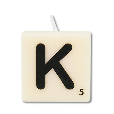 Paperdreams candela con lettera k, 4 pz.