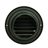 Renson 1066433 - rejilla de bolas de superficie de acero inoxidable negro tipo 638 ø100mm, de superficie | 2 piezas