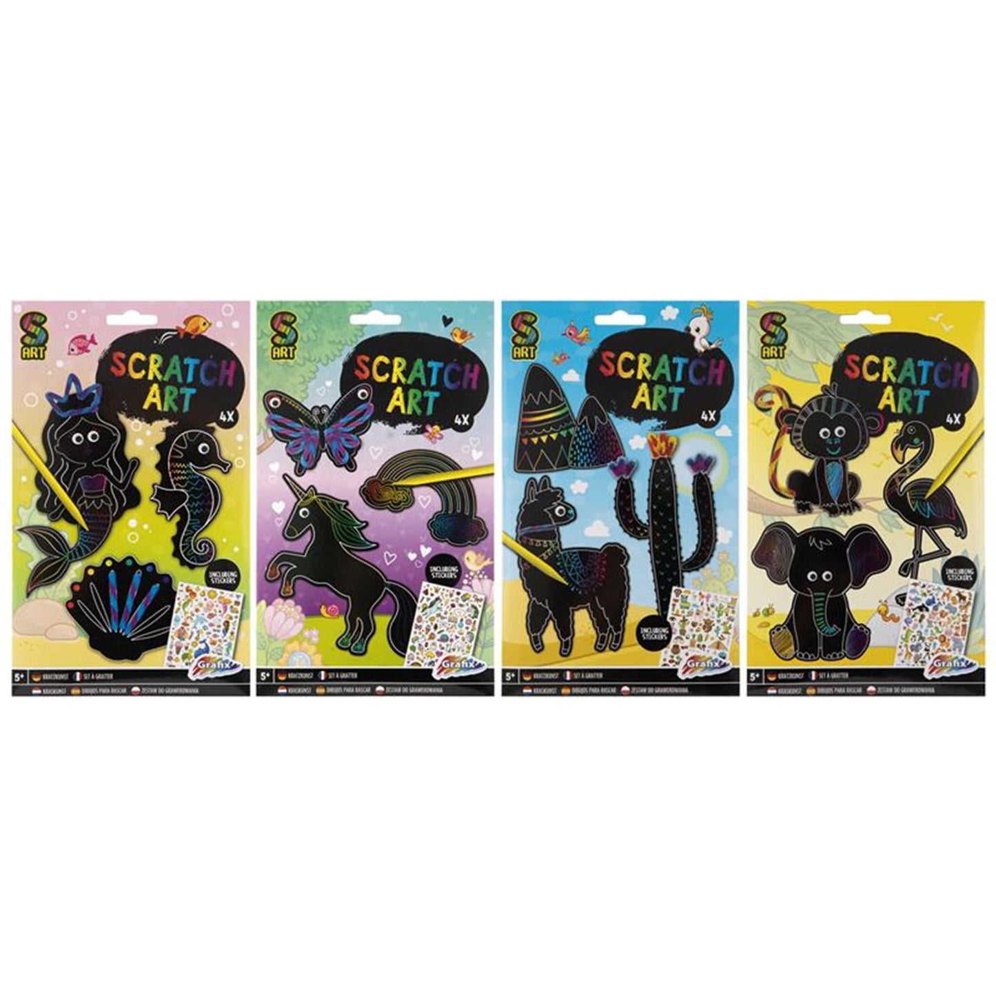 Creative craft group maak je eigen scratch art meisje
