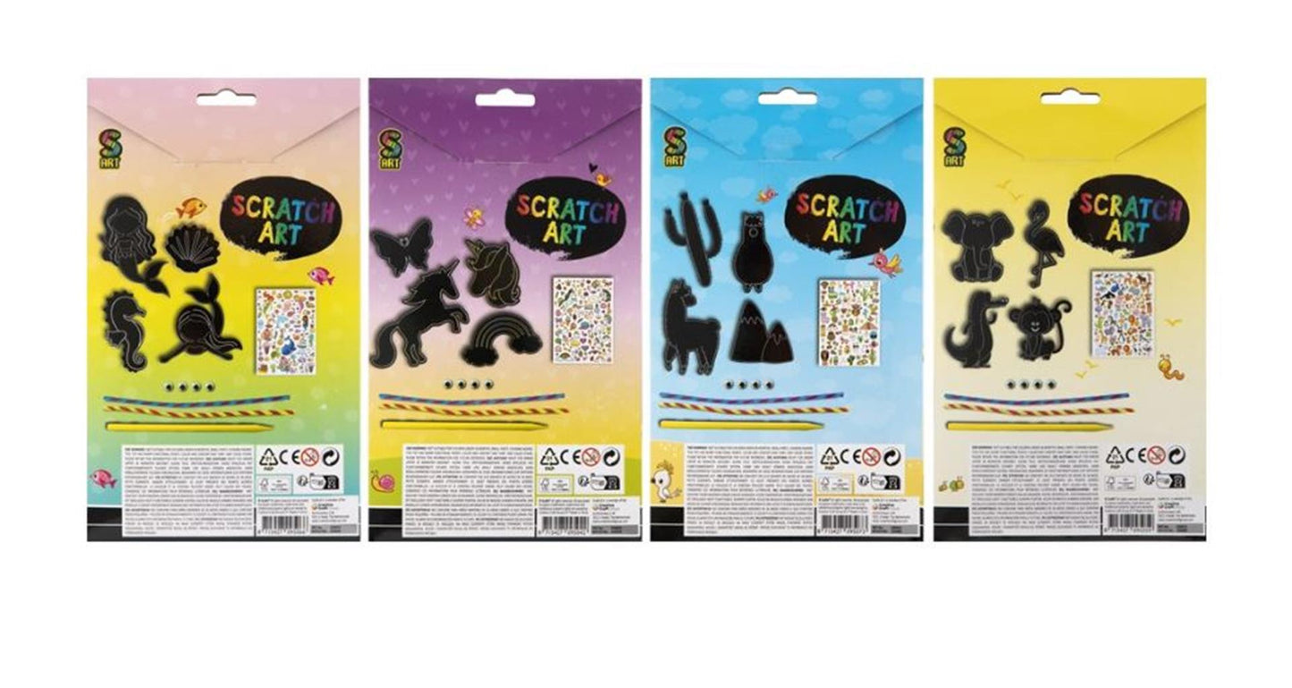 Creative craft group maak je eigen scratch art meisje