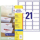 Inkjetetiketten quickdry avery j8160-25 63,5x38,1mm