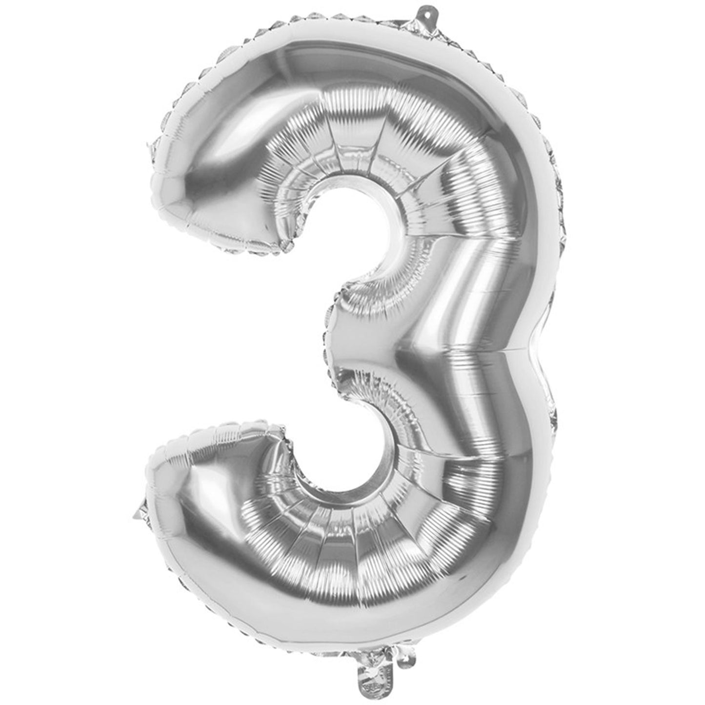 Palloncino foil Boland numero '3' argento 86 cm