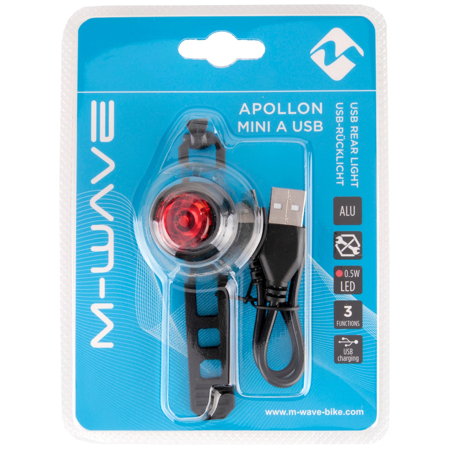 M-wave Apollon Mini un lampeggiante con accumulatore USB