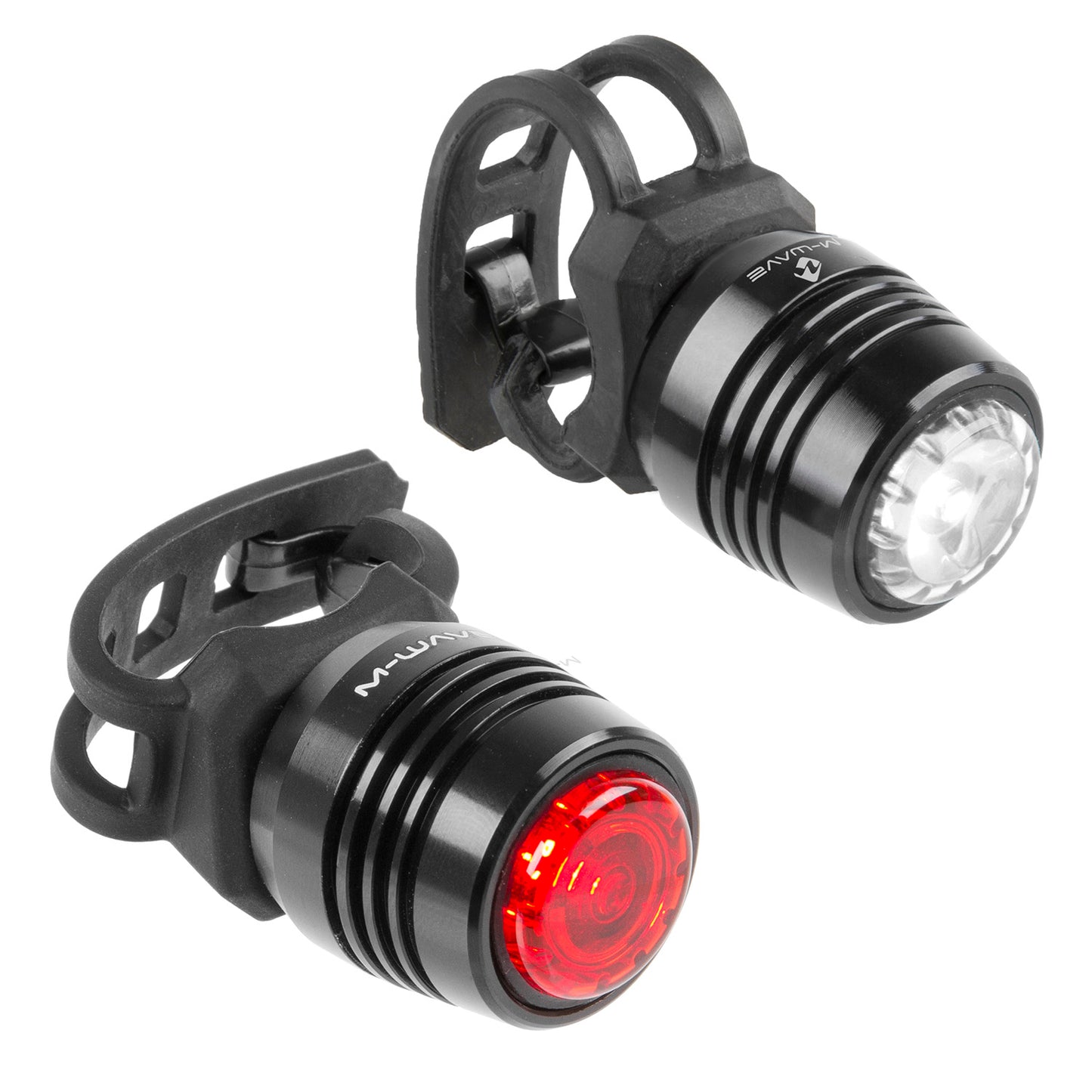 M-Wave Apollon Mini Lighting Set set LED 360 ° Visibilità Nero