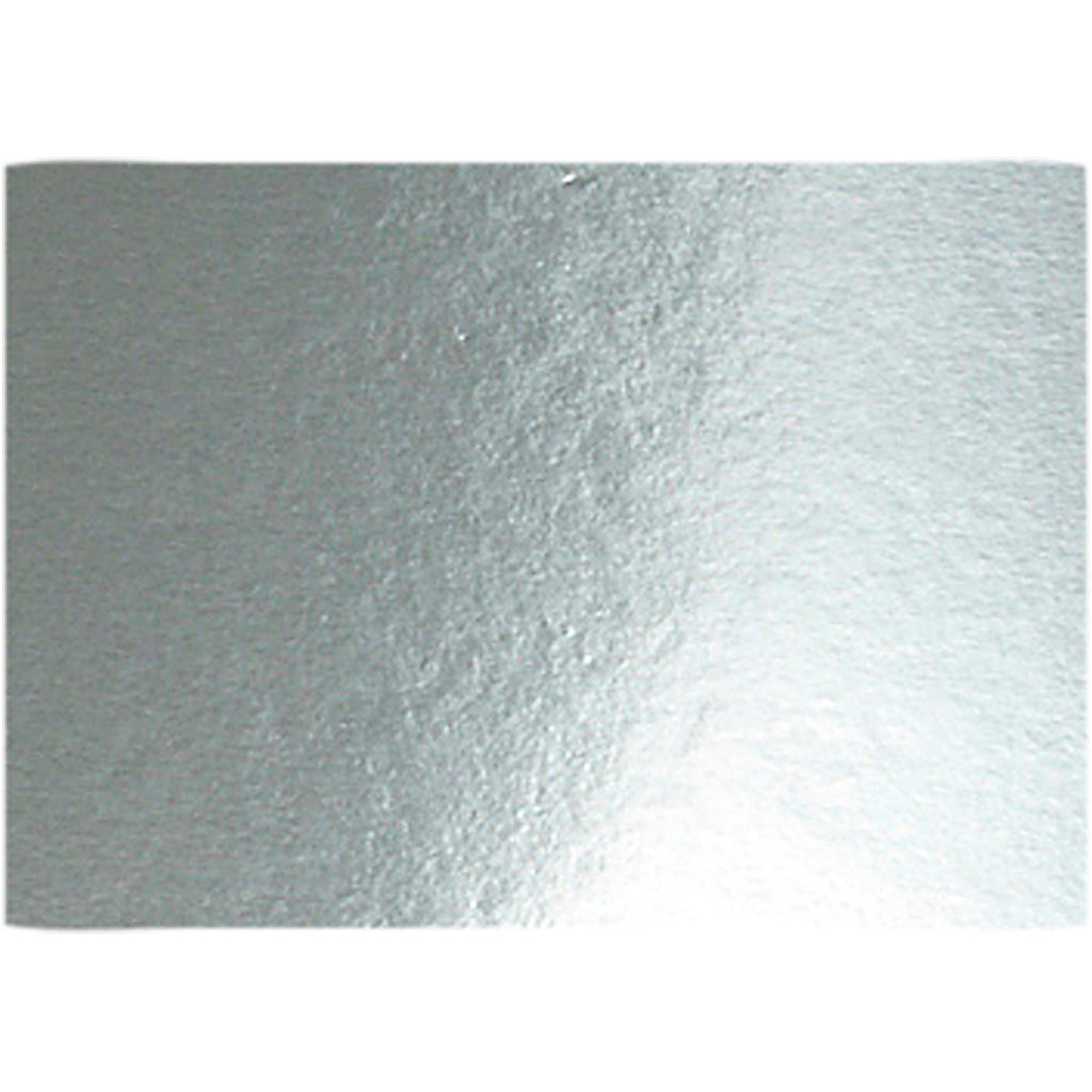 Creativ company cartón metalizado, a4, hoja 210x297 mm, 280 gr, plateado, 10 hojas 1 caja