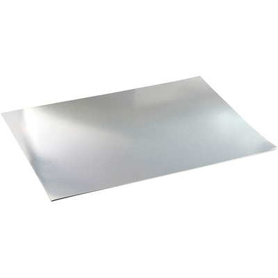 Creativ company cartoncino metallizzato, a2, foglio 420x594 mm, 280 gr, argento, 10 fogli 1 scatola