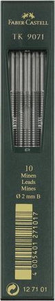 Ricarica matita tk 9071 b farber castell nero 10 pezzi tk 9400 tk 9500