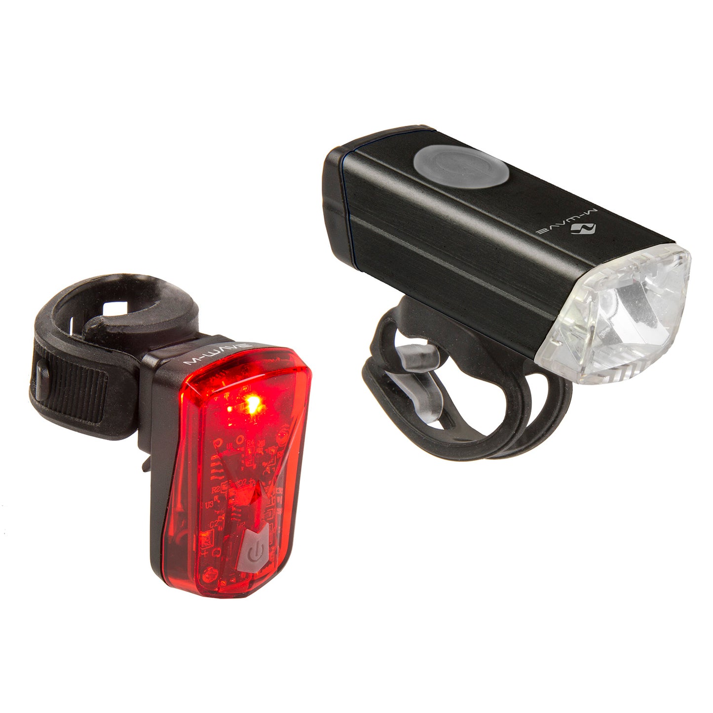 Set di illuminazione a batteria ricaricabile USB M-wave Atlas 20