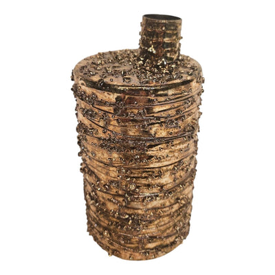 Mansion atmosphere candlestick blared gold 8x8x15cm