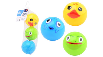 Johntoy Happy World Dieren Bath Speelballen, 3st.