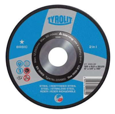 Tyrolit abs 125x6.0mm a30q-bf basic st acciaio inox | 10 pezzi
