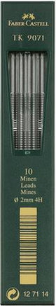 Mine Faber-castell - tk9071 - larghezza tratto 2,0 mm - durezza 4h - 10 pezzi - fc-127114