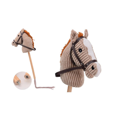 Johntoy caballo de batalla + sonido 80cm marrón