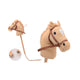 Cavallo da hobby Johntoy corto con coda e luce in velluto a coste con suono di agrifoglio