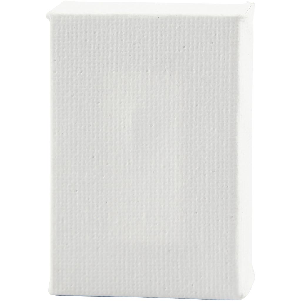 Creativ company mini canvas, size 6x4x1 cm, white, 2 pieces 1 box