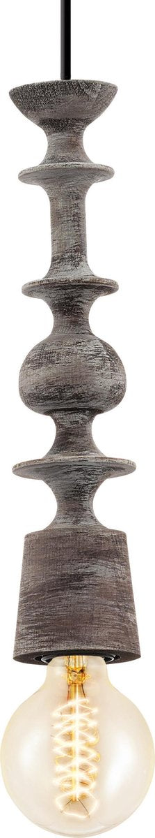 Eglo vintage avoltri - lampada a sospensione - 1 luce - nero patinato