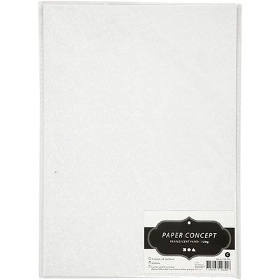 Creative Company Pearl Paper A4 White Pearl Pearl 120 Grams, 10 fogli