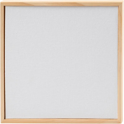 Creativ company canvas panel with frame, size 15.8x15.8 cm, 280 gr, white, 1 piece