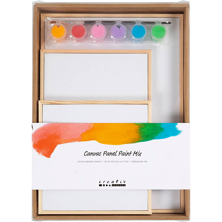 Creativ Company juego de paneles de lienzo, coloridos, 1 caja