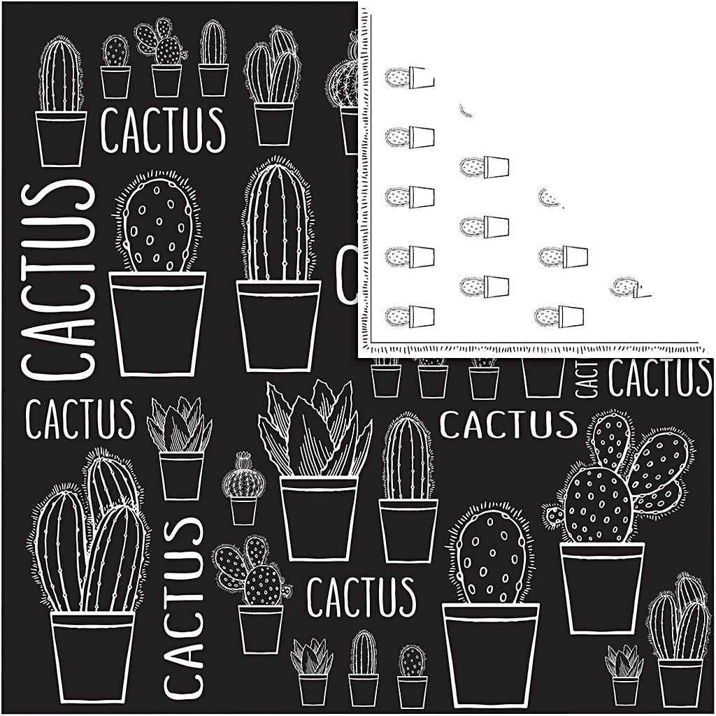 Carta Vivi Gade Design, Cactus, 180 gr, 5 fogli, 1 scatola