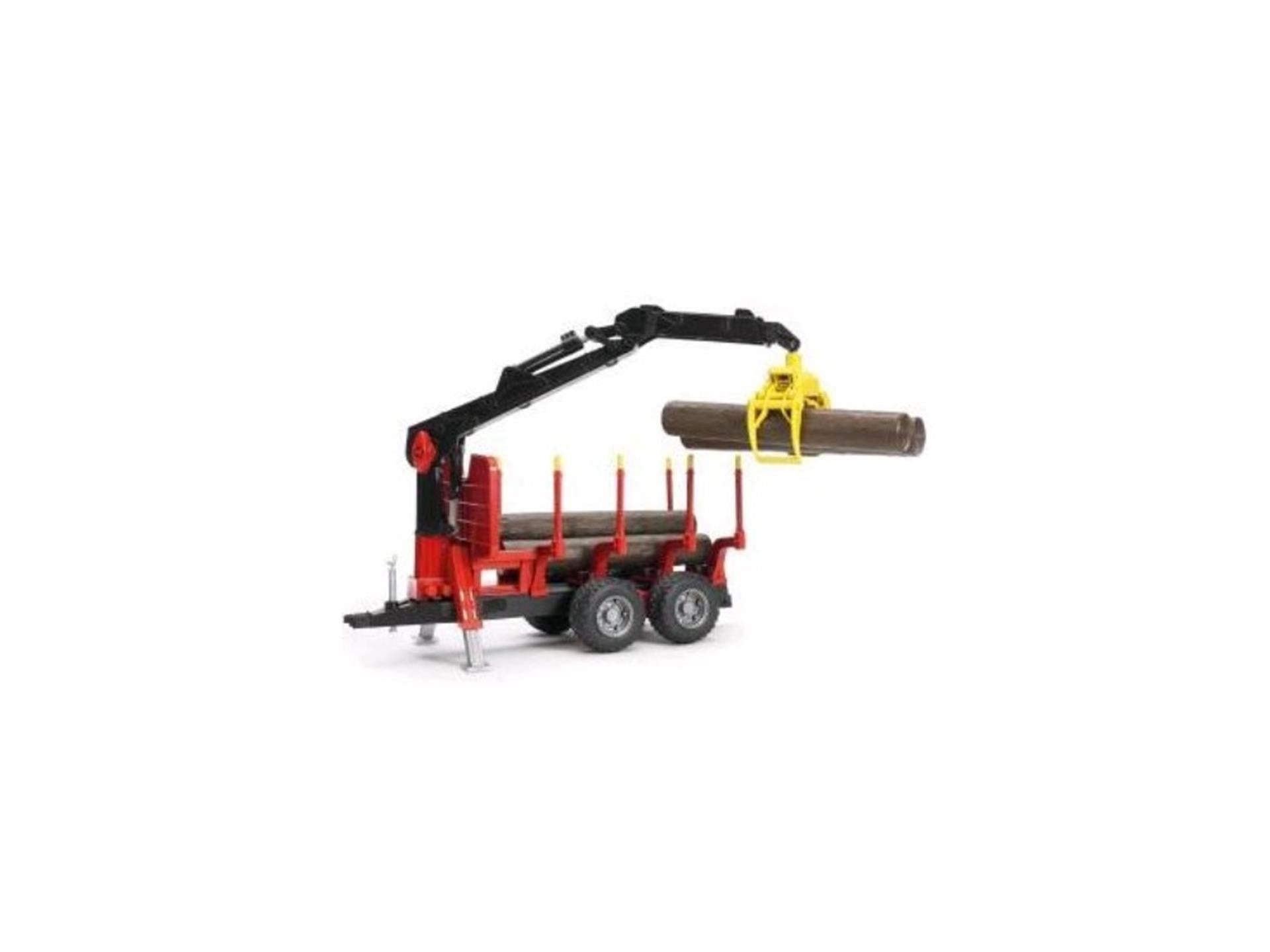 Bruder forest building trailer with loading crane and four tree
