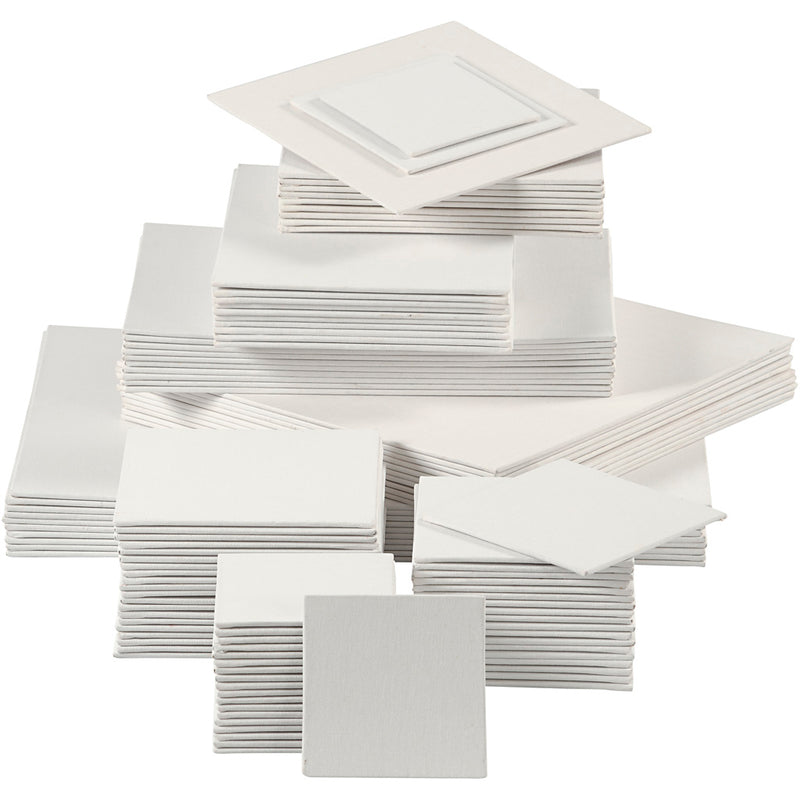 Pannello tela Creative Company, 280 gr, bianco, 108 pezzi 1 scatola