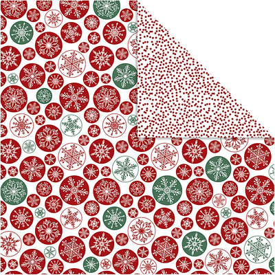 Design papier, ijskristallen stippen, vel 30,5x30,5 cm, 180 gr, 5 vel 1 doos