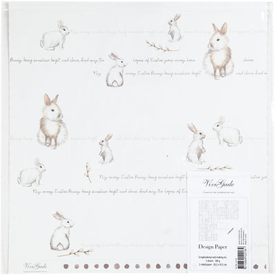 Carta disegno Vivi gade, coniglio, foglio 30,5x30,5 cm, 180 gr, 5 fogli 1 scatola