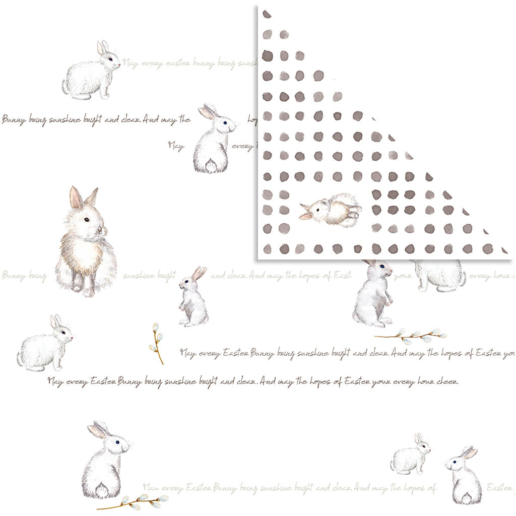 Vivi gade design paper, rabbit, sheet 30.5x30.5 cm, 180 gr, 5 sheets 1 box