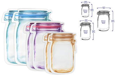 Juego de 6 bolsas reutilizables para almacenar alimentos de Lifetime Cooking