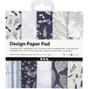 Bloque de papel de diseño Creativ Company, hoja 15,2x15,2 cm, 120 gr, azul, gris, 50 hojas 1 caja