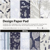 Bloque de papel de diseño Creativ Company, hoja 15,2x15,2 cm, 120 gr, azul, gris, 50 hojas 1 caja