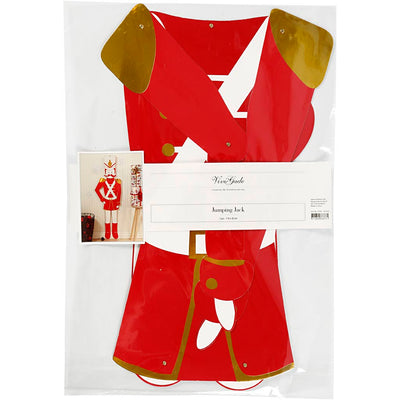 Schiaccianoci Vivi Gade, h: 110 cm, l: 30 cm, 300 g, oro, rosso, bianco, 1 pezzo